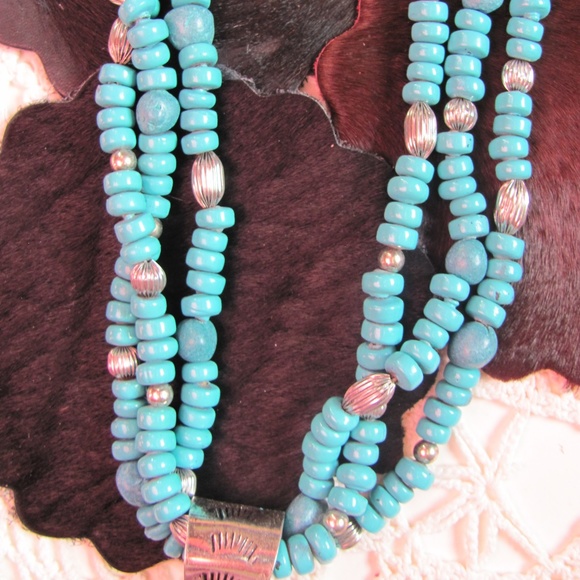 CACTUS & TURQUOISE NECKLACE BRAND NEW - Picture 4 of 6